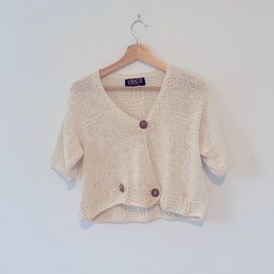 Woman’s Knitted Sweater With Wooden Buttons